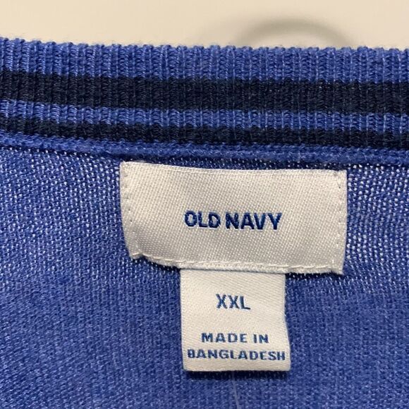 Old Navy Sweater Men's Size XXL Blue Long Sleeve Knit Round Neck Pullover NEW - Picture 5 of 8